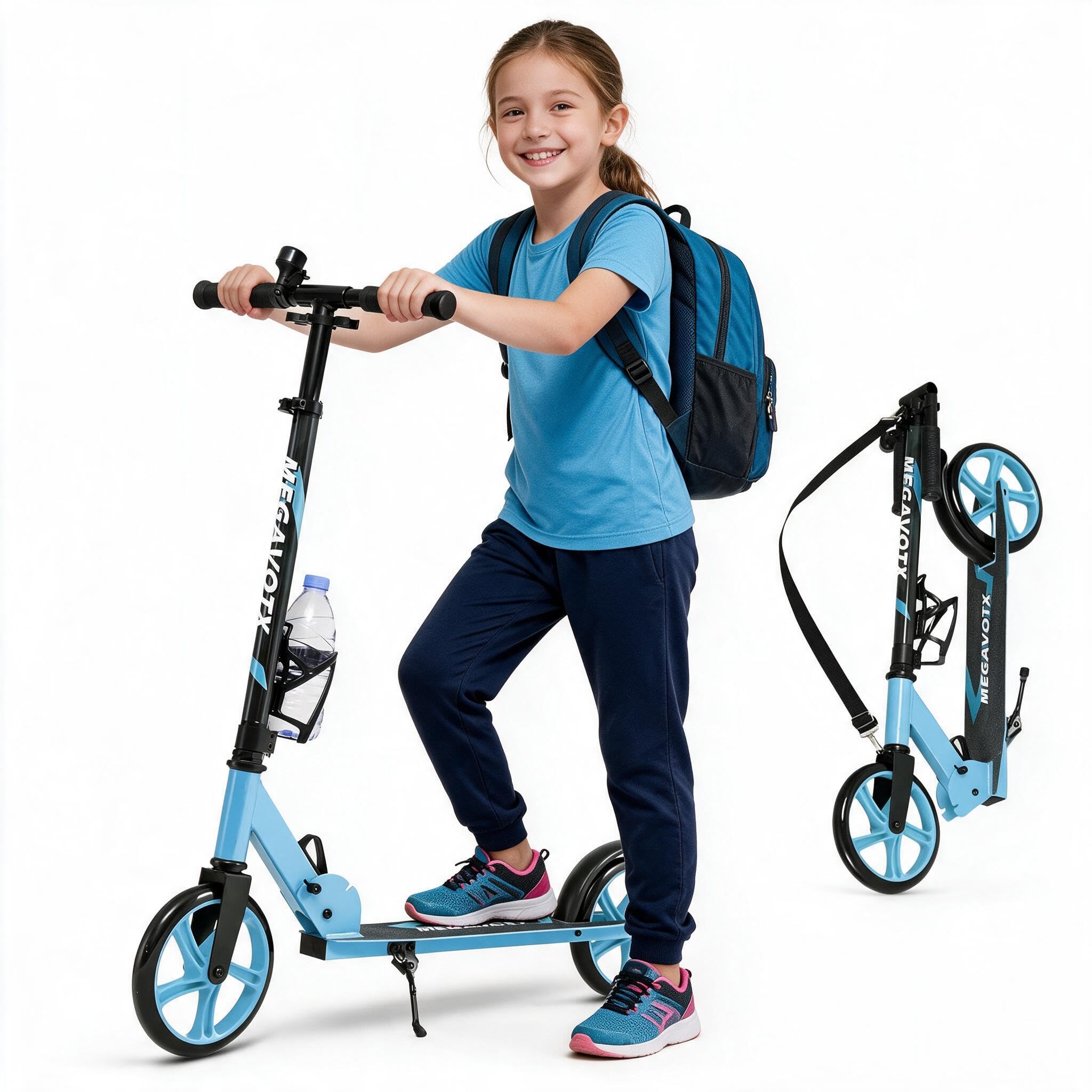 Megavotx Foldable Kids Scooter with 8 inch Sturdy Wheels